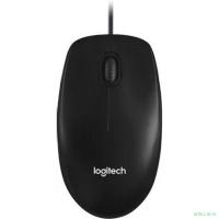 910-006652/910-005006/910-005003 Мышь Logitech M100(M100r) Dark Ret {темно-серая/черная, оптическая, 1000dpi, USB, 1.8м}