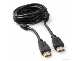 Cablexpert Кабель HDMI 19M/19M, v2.0, медь, позол.контакты, экран, 2 фер.кольца, 3м, черный, пакет (CCF2-HDMI4-10)