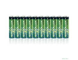 Ergolux R 6 SR10 (R6 SR10, пальчиковая батарейка АА 1.5В)(10 шт. в уп-ке)