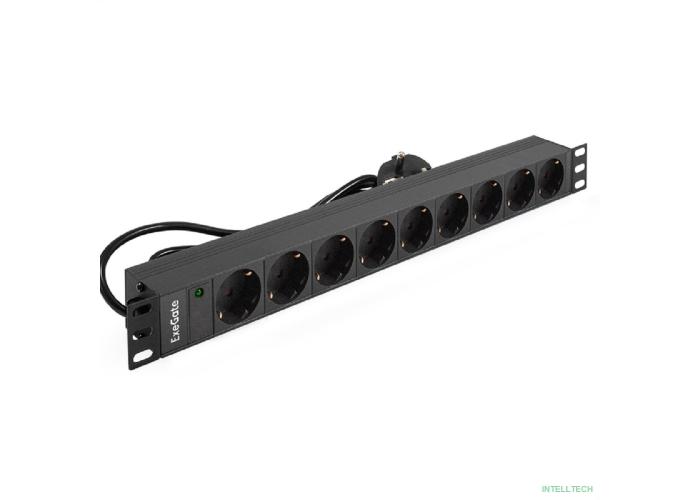 Exegate EX280850RUS Блок розеток ExeGate ServerPro PDU-19H904 Al-9S-EU2.5, 19