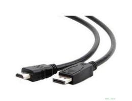 Кабель DisplayPort-HDMI Gembird/Cablexpert  1,8м, 20M/19M, черный, экран, пакет (CC-DP-HDMI-6)