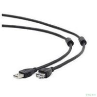 Gembird/Cablexpert CCF2-USB2-AMAF-15 USB 2.0  Pro Кабель , AM/AF, 4.5м, экран, 2феррит.кольца, черный, пакет