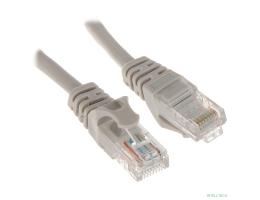 Патч-корд Bion [BPC-U5E181-1M] U/UTP, Cat.5e, AWG 26 (7/0,16мм), многожильный, PVC, 1м, серый, 100% медь