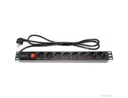 5bites PDU819P-01 Блок розеток  8S / PVC / SWITCH / 1U / 19" / 2M*3G*1.5MM2 / VDE