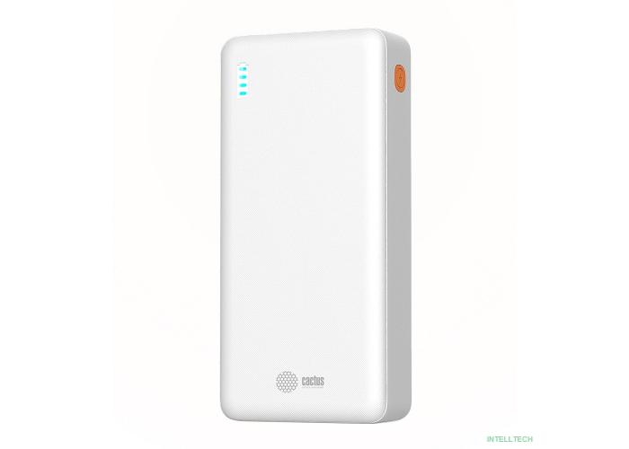 Мобильный аккумулятор Cactus CS-PBFSEA-20000 20000mAh 4.5A USB-A/2xUSB-C белый