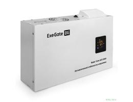 Exegate EX291751RUS Стабилизатор напряжения ExeGate Master Turbo AVS-10000 (10000ВА, 100-265В, цветной дисплей, 220В±8%, КПД 98%, 5 уровней защиты, задержка, усиленный метал.корпус, клем.колодка+еврор