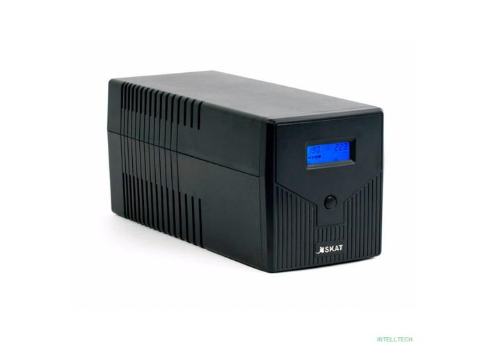 ИБП Бастион SKAT-UPS 1500-IN-2x9 {Line-interactive, 1500ВА/900Вт, на пол, LCD-дисп, 2x EURO + 2х C13, USB/ RJ-45, АКБ 2х 9Ач, МПТ} {457}