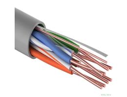 PROconnect (01-0052-100) Кабель витая пара U/UTP, CAT 5e, PVC, 4PR, 24AWG, INDOOR, SOLID, серый, 100м