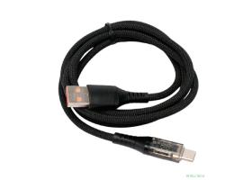 Cablexpert Кабель USB2.0, AM/Type-C, 6A, 66Вт, QC3.0, дисплей, оплетка, медь, 1м, черный (CCP-USB2-AMCM-SCR-1M)