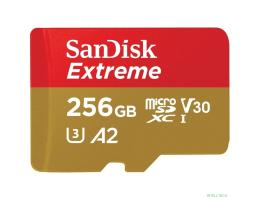 Micro SecureDigital 256GB SanDisk microSDXC Class 10 UHS-I A2 C10 V30 U3 Extreme 190MB/s [SDSQXAV-256G-GN6MN]