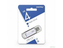 Smartbuy USB Drive 4Gb V-Cut series Silver SB4GBVC-S