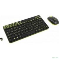 920-008213 Logitech Клавиатура + мышь MK240 Nano Black-yellow оригинальная заводская гравировка RU/LAT