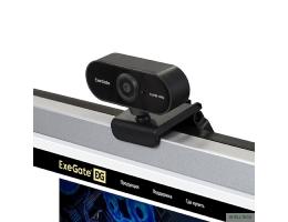 Exegate EX287379RUS Веб-камера ExeGate Stream C925 FullHD T-Tripod (матрица 1/3" 2 Мп, 1920х1080, 1080P, 30fps, 4-линзовый объектив, шторка, фиксированный фокус, USB, микрофон с шумоподавлением, повор