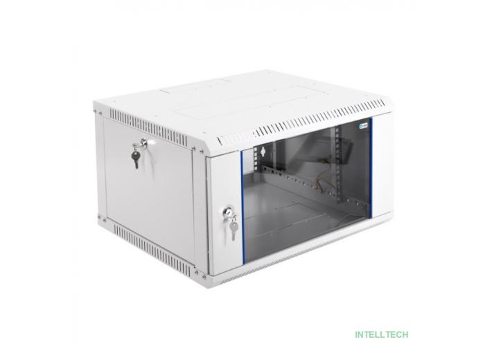 ЦМО Шкаф телекоммуникационный настенный разборный 6U (600х520) дверь стекло (ШРН-Э-6.500) (1 коробка)