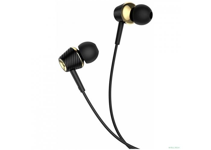 HOCO M70/ Наушники + микрофон/ Кнопка ответа/ 1.2м/ 3.5 mm jack/ Black