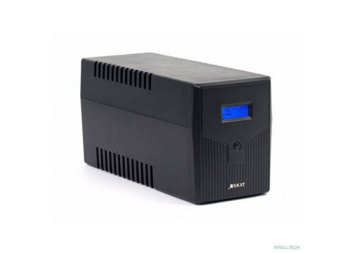 ИБП Бастион SKAT-UPS 2000-IN-2X9 {Line-interactive, 2000ВА/1200Вт, на пол, LCD-дисп, 2x EURO + 2х C13, USB/RJ-45, АКБ 2х 9Ач, МПТ} (461)