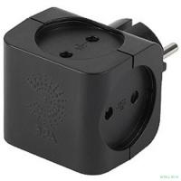 ЭРА Б0008207 Разветвитель SP-4-B чёрный 4гн, без заземл