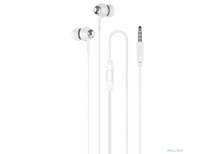 HOCO M70/ Наушники + микрофон/ Кнопка ответа/ 1.2м/ 3.5 mm jack/ White
