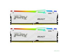 Kingston 32GB 5600MT/s DDR5 CL40 DIMM (Kit of 2) FURY Beast White RGB XMP KF556C40BWAK2-32