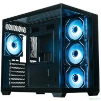 Корпус XASTRA QW500 4ARGB-C10-UC Black ATX/Aquarium/Screewless/4x120mm ARGB PWM FM fans/Argb+PWM HUB 10port/Type-C/ QW500-4FM12A-C10-UC