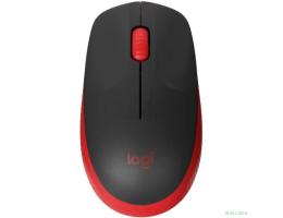 910-005908 Мышь Logitech M190 красный/черный оптическая (1000dpi) беспроводная USB (2but)