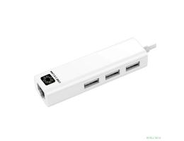 5bites Кабель-адаптер UA2-45-06WH USB2.0 / 3*USB2.0 / RJ45 100MB / WHITE