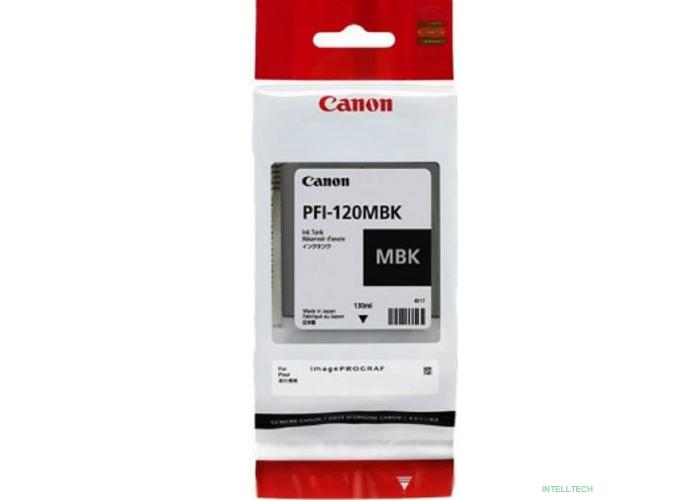 Canon PFI-120MBK 2884C001  Картридж для  TM-200/TM-205/TM-300/TM-305, 130 мл. матовый чёрный   2884C001/2884C002