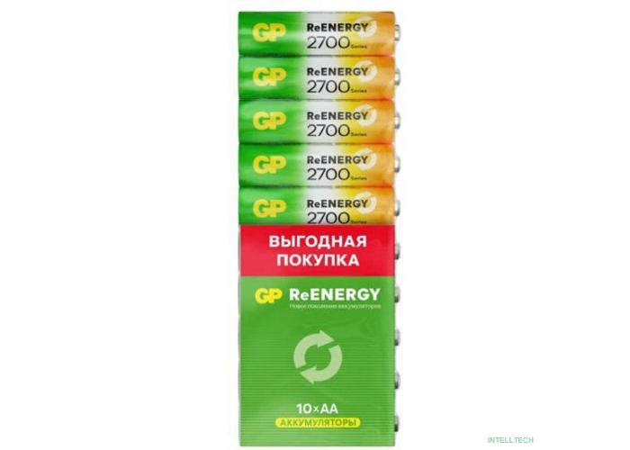 Gp ReEnergy 270AAHC AA, емкость 2700 мАч (270AAHCRGY-CRB10) (10шт в уп-ке)