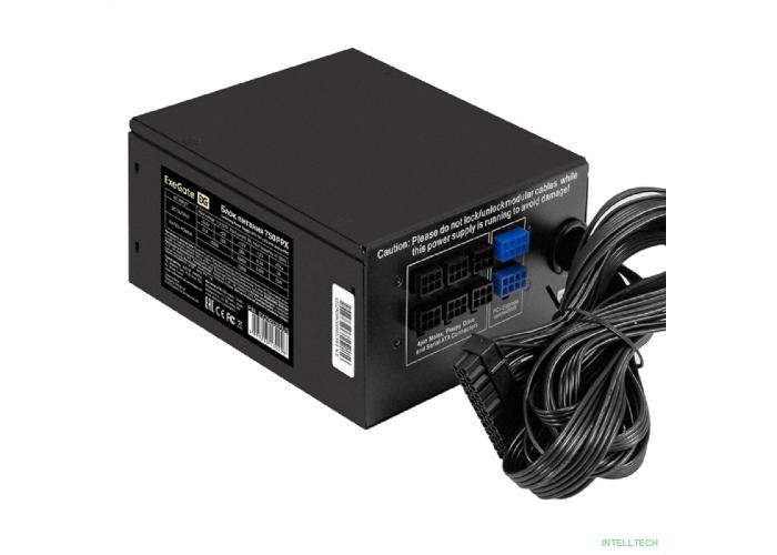 Exegate EX292336RUS Блок питания 750W ExeGate 750PPX (ATX, APFC, КПД 80% (80 PLUS), 14cm fan, 20+4pin, 2x(4+4)pin, 6xPCI-E, 10xSATA, 4xIDE, Cable Management, black, RTL)