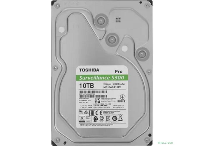 10TB Toshiba Surveillance S300 Pro (MD10ADA10TV) {SATA 6.0Gb/s, 7200 rpm, 512Mb buffer, 3.5