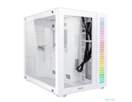 Ginzzu V560 RGB подсветка, закаленное стекло 1*USB 3.0,1*USB 2.0, AU Белый ATX