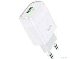 HOCO HC-32552 C72Q/ Сетевое ЗУ + Кабель Type-C 1m/ QC 3.0/ 1 USB/ Выход: 5V_9V_12V, 18W/ White