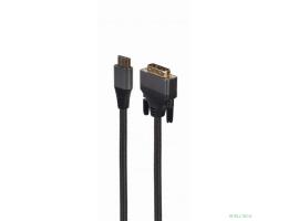 Кабель HDMI-DVI Cablexpert CC-HDMI-DVI-4K-6, 19M/19M, single link, 4K, медь, нейлоновая оплетка, метал.разъемы, 1.8м, черный, коробка