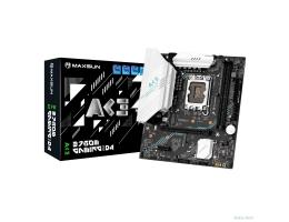 MAXSUN MS-B760M GAMING WIFI ACE D4 (Socket 1700, mATX, 2*DDR4(64b), DP/HDMI, 3*SATA3, 2*M.2, 1xPCI-E x16 /1xPCI-E x4, 2*USB 2.0, 4*USB 3.2 GEN2, LAN 1*1G,  Bluetooth,  Wi-Fi 802.11ax, RTL)