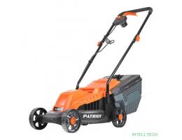 PATRIOT PT 1130E Газонокосилка электрическая [512309231] { 1200 Вт, 32см, высота 3 позиц, пластик. травосбоник 30л }