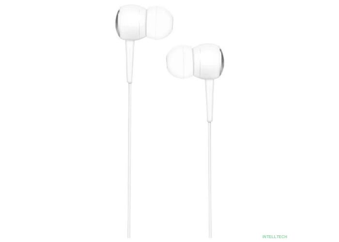 HOCO M19/ Наушники + микрофон/ Кнопка ответа/ 1.2м/ 3.5 mm jack/ White