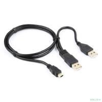 Gembird/Cablexpert CCP-USB22-AM5P-3 USB 2.0 Pro Кабель , 2xAM/miniBM 5P, 0.9м, экран, черный 