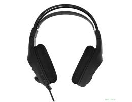 Perfeo игровая гарнитура RGF AIR черная 1,8 м, разъем 3,5 мм (4 pin) и USB (LED), переходник