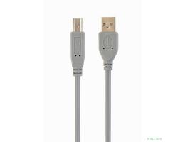 Filum Кабель USB 2.0, 1.8 м., серый, разъемы: USB A male-USB B male, пакет. [FL-C-U2-AM-BM-1.8M] (894159)