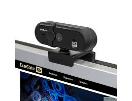 Exegate EX287383RUS Веб-камера ExeGateStream HD 4000 4K UHD T-Tripod (матрица 1/3" 8 Мп, 3840x2160, 32fps, 4-линзовый объектив (стекло), автофокус, шторка, USB, микрофон с шумоподавлением, поворотное 