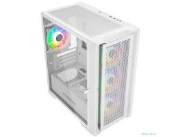 Powercase Alisio Micro X4W V2, Tempered Glass, 4х 120mm ARGB fans, ARGB HUB, белый, mATX  (CAMCXW-A4)