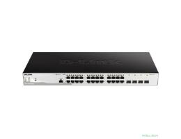 D-Link DGS-1210-28P/ME/B2A Управляемый L2 коммутатор с 24 портами 10/100/1000Base-T и 4 портами 1000Base-X SFP (24 порта PoE 802.3af/at, PoE-бюджет 193 Вт)