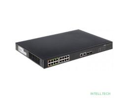 DAHUA DH-LR2218-16ET-240 18-портовый управляемый коммутатор с ePoE, уровень L2, 16xRJ45 100Mb PoE; 2хКомбо SFP/RJ45 1Gb uplink, суммарно 240Вт, коммутация 8.8 Гбит/с, MAC-таблица 4К