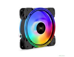 Exegate EX295963RUS Вентилятор 12В DC с подсветкой ExeGate EX12025HM3PM.FRGB.7O5CSU (120x120x25 мм, Hydraulic bearing (гидродинамический), 3pin+Molex, FRGB подсветка, 24dBA)