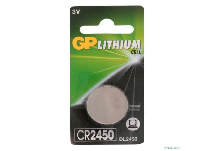 GP Lithium CR2450  (1 шт. в уп-ке) {10607}