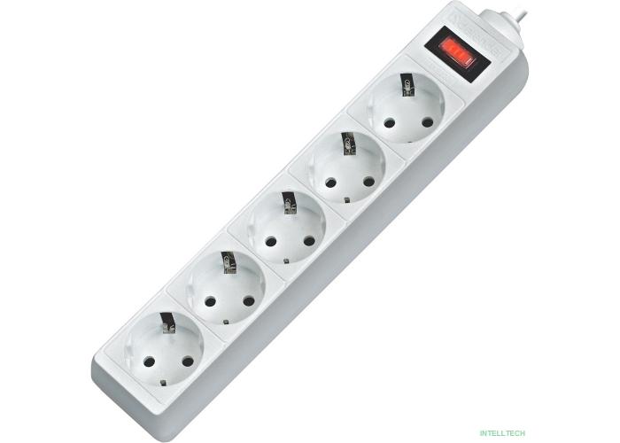 Defender Фильтр ES, 3.0м Коробка 5 розеток белый [99482]