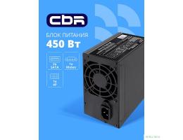 Блок питания CBR ATX 450W, 8cm fan, 24pin/1*4pin/1*IDE/2*SATA, кабель питания 1.2м, черный [PSU-ATX450-08EC] OEM