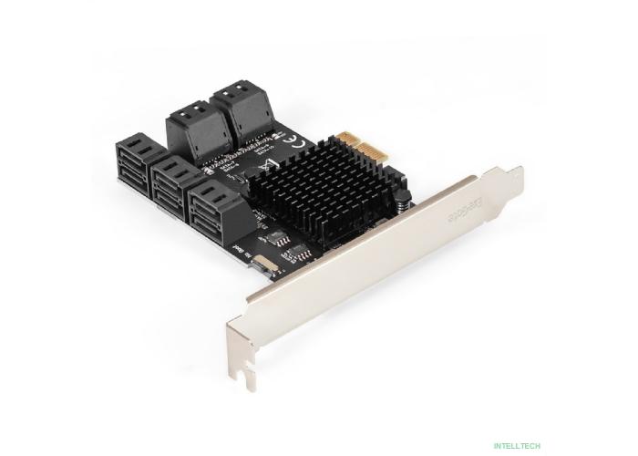 Exegate EX299524RUS Контроллер ExeGate EXE-510v2 (PCI-E x1, SATA3 6Gb/s, 10 int, ASMedia Chipset ASM106x+JMB575)