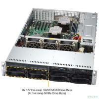 Supermicro SYS-621P-TR - 2U, 2x1200W, 2xLGA4677, iC741, 16xDDR5, 8x3.5