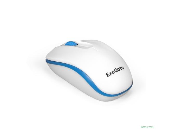 Exegate EX295308RUS Беспроводная мышь ExeGate Professional Standard SR-9055W (радиоканал 2,4 ГГц, USB, оптическая, 1200dpi, 3 кнопки и колесо прокрутки, белая, Color Box)